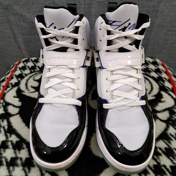 %Nike Air Jordan Flight 45 High Mens Size 10 Concord Black AJ20 main image 12